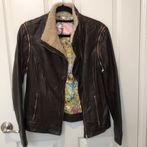 Ted Baker Aviator Jacket with Shearling